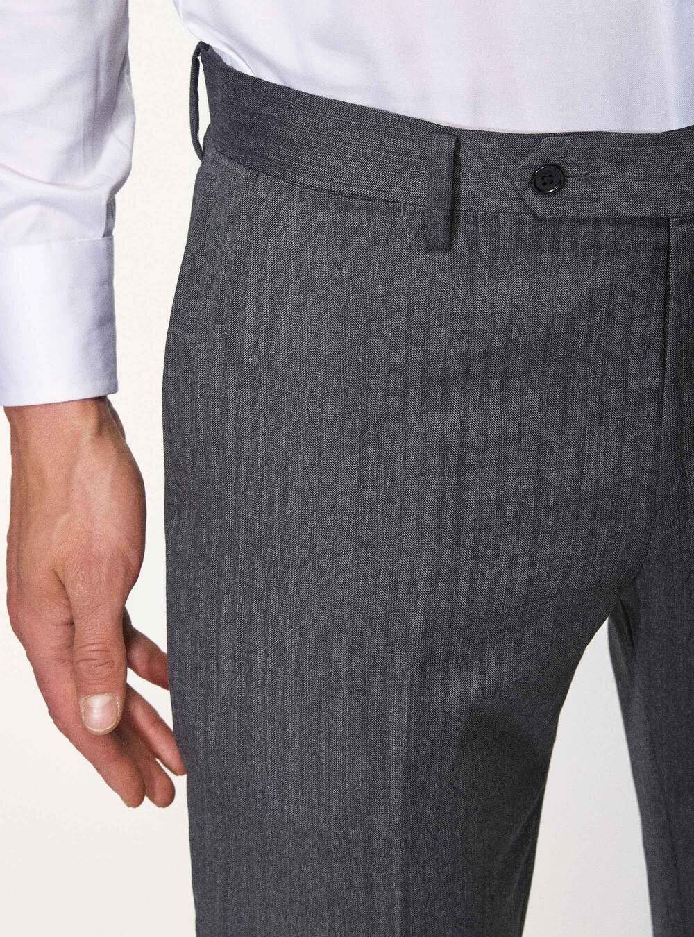 Suit trousers in pure superfine herringbone wool 110's Vitale Barberis  Canonico | GutteridgeUS | Men's catalog-gutteridge-storefront