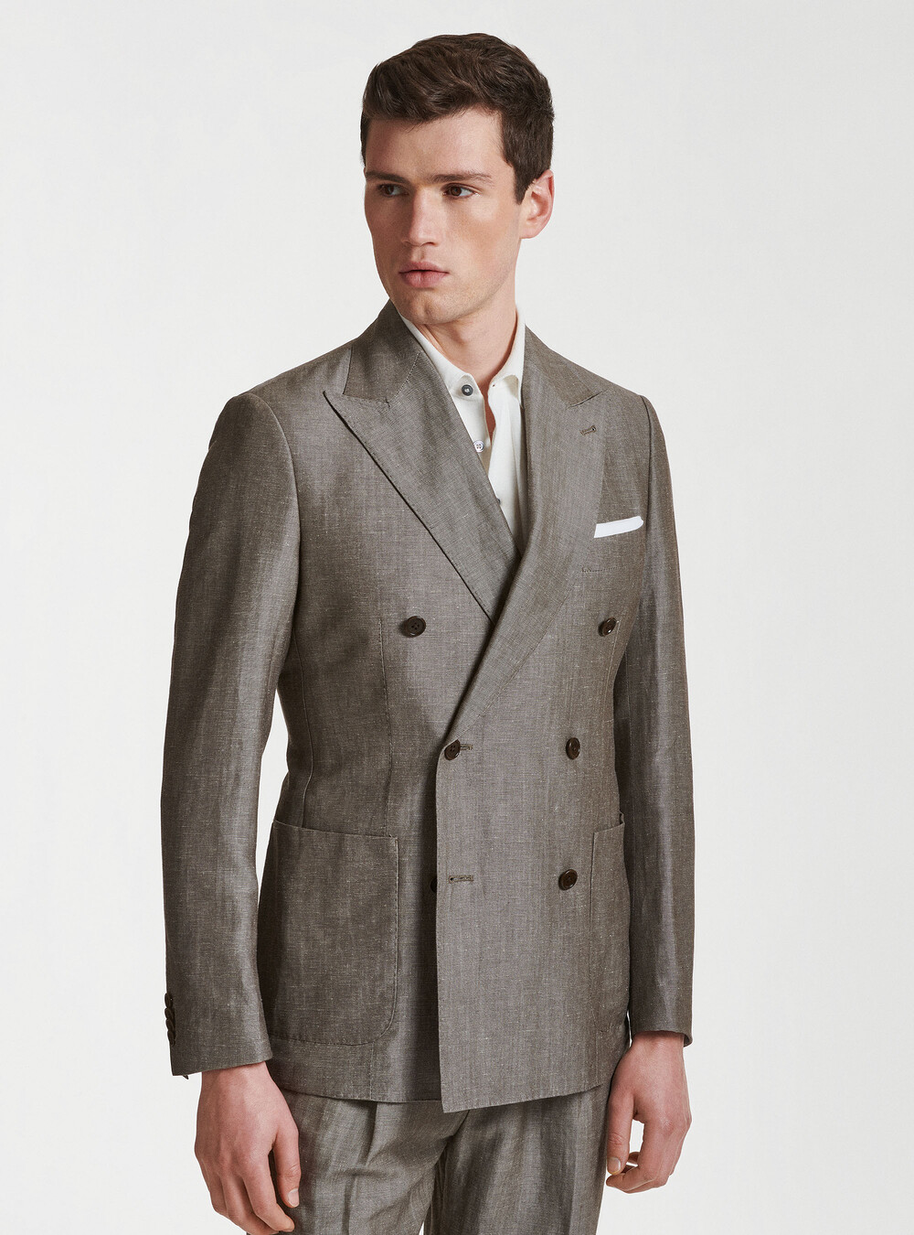 Zignone linen and wool double-breasted suit blazer | GutteridgeUS |  catalog-gutteridge-storefront Uomo