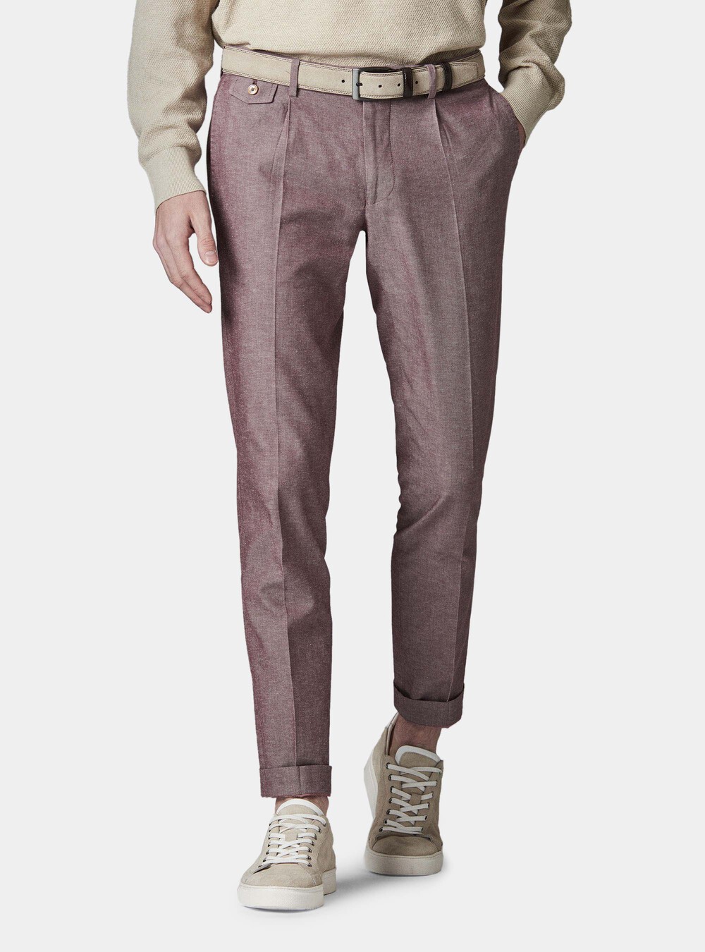 Blend linen with pinces trousers
