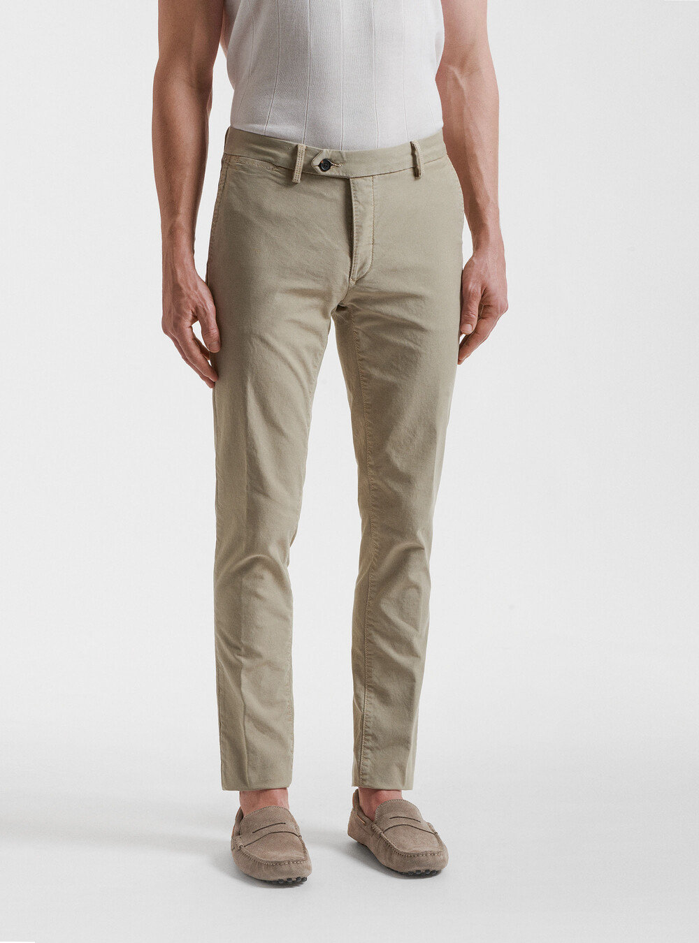Pantaloni chino slim fit in cotone stretch tinto capo | Gutteridge |  catalog-gutteridge-storefront Uomo