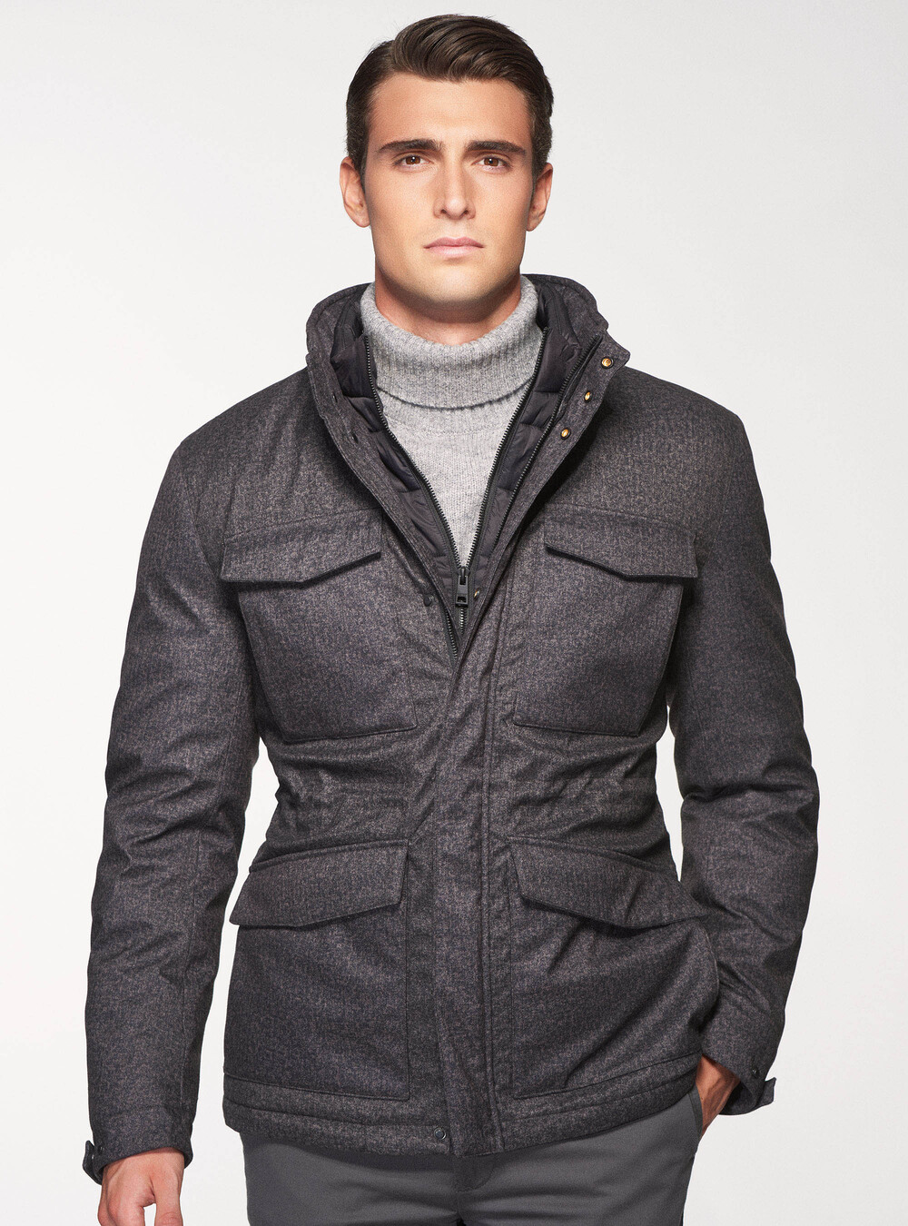 Field jacket in tessuto tecnico con pettorina | Gutteridge | catalog- gutteridge-storefront Uomo