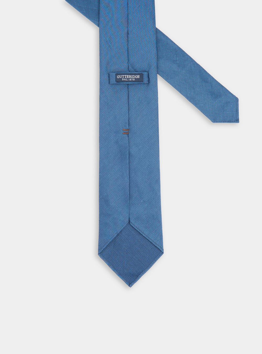 Cravatta tinta unita in lino e cotone | GutteridgeEU |  catalog-gutteridge-storefront Uomo