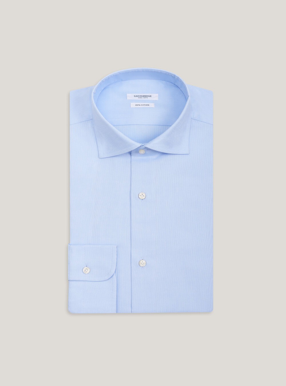 Camisa oxford de cuello francés semiabierto | GutteridgeEU |  catalog-gutteridge-storefront Uomo