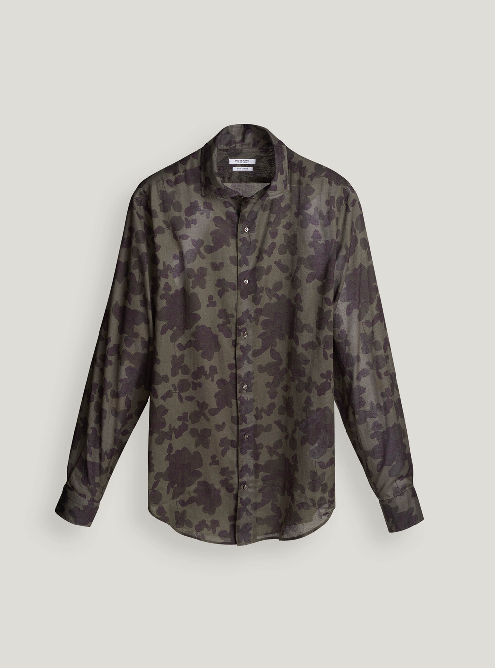Camicia in cotone stampa camouflage