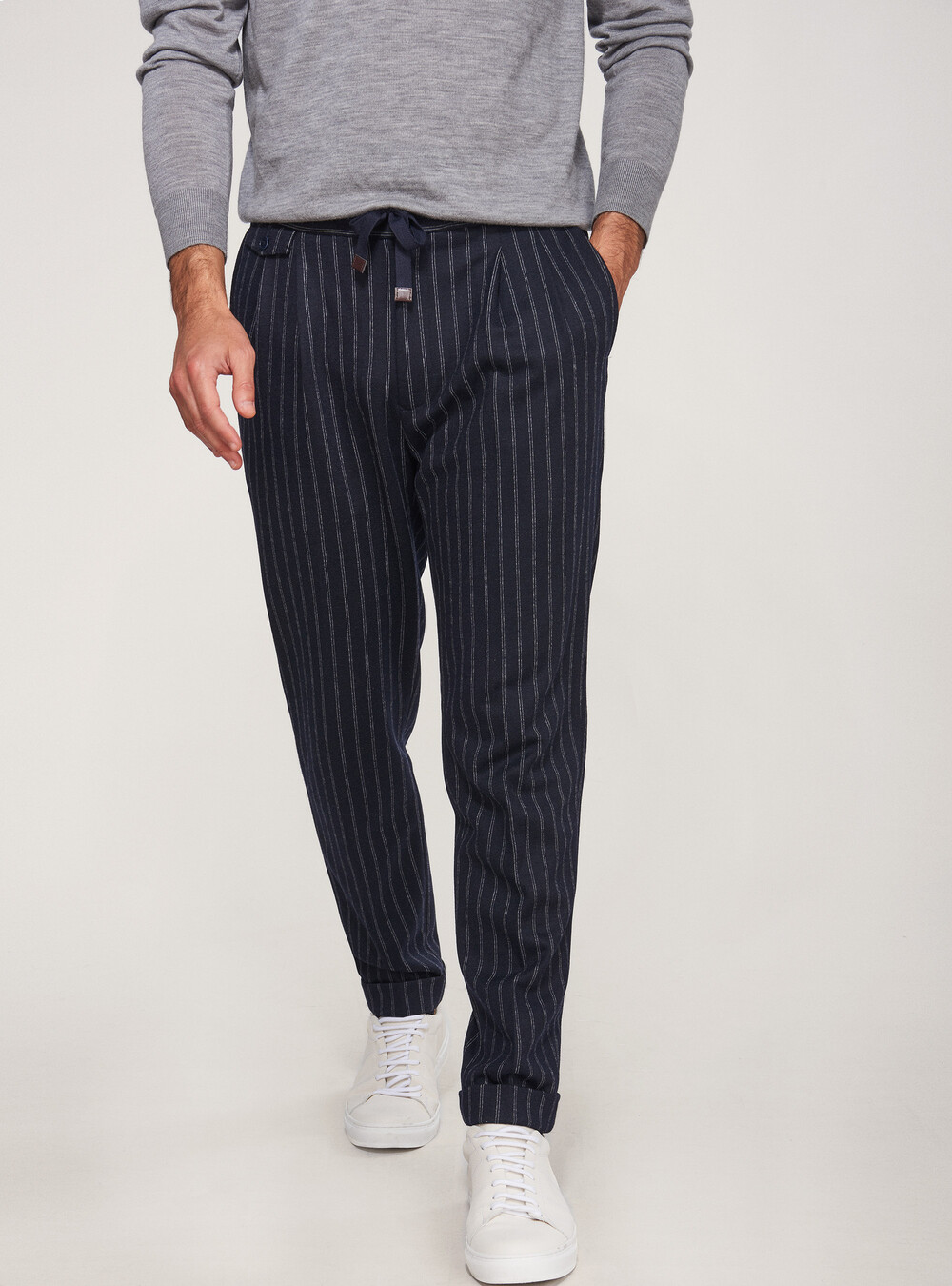 Pantaloni a righe con coulisse