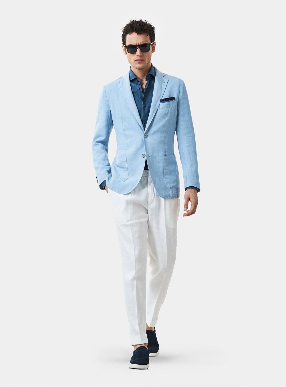 Linen blend blazer | GutteridgeEU | catalog-gutteridge-storefront Uomo