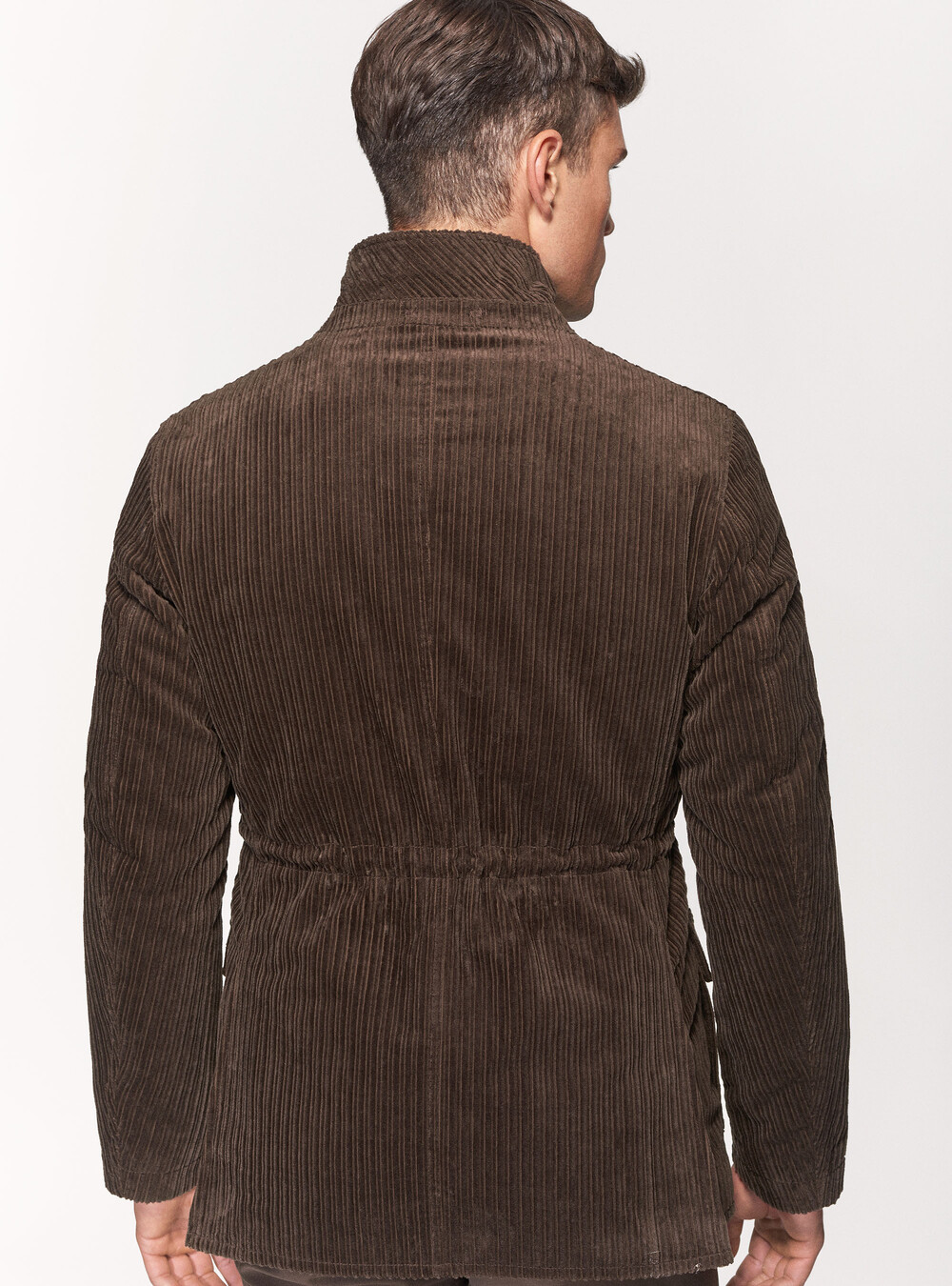 Giacca camicia marrone in velluto di cotone | Gutteridge | Giacche Uomo