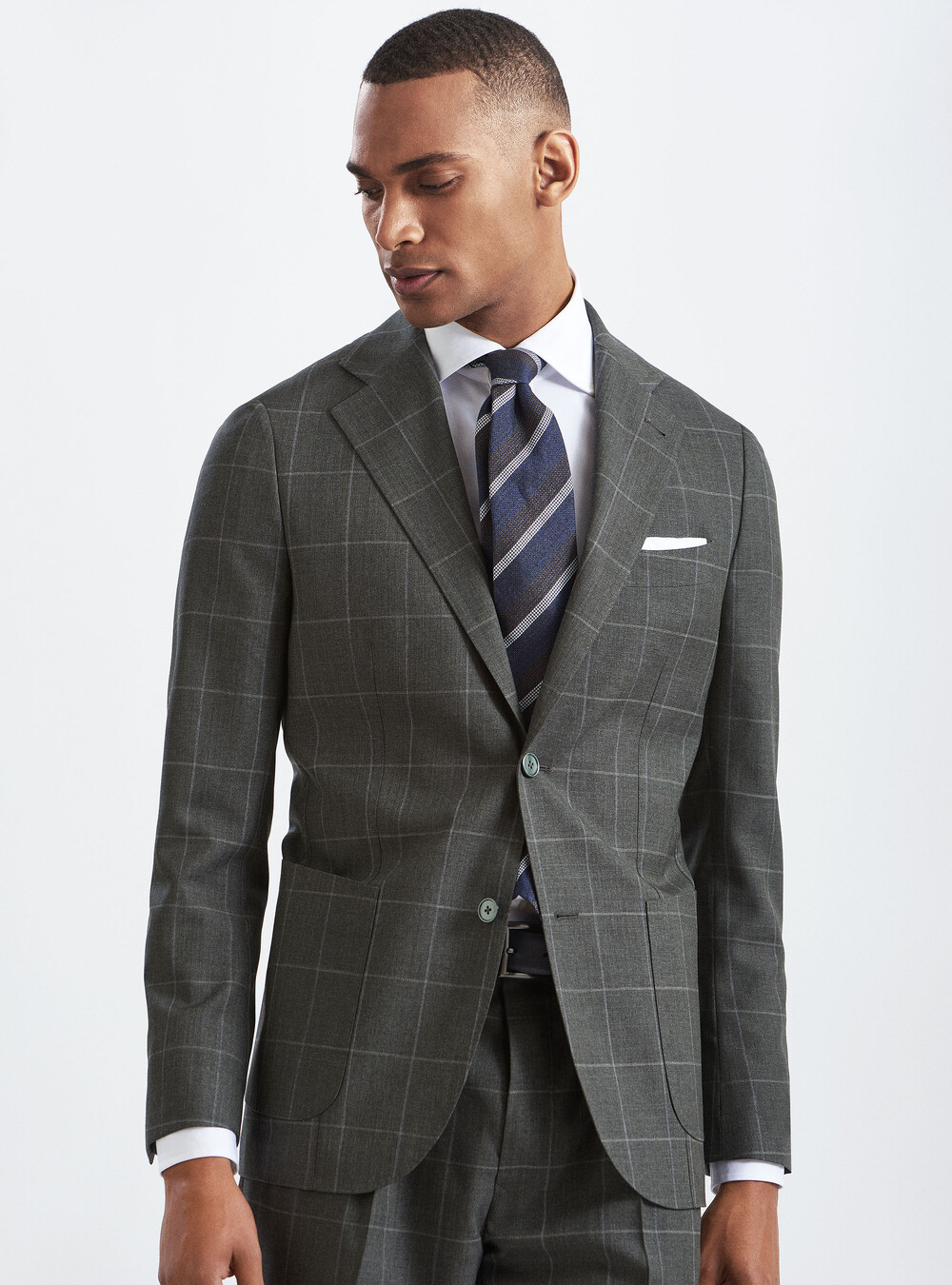 Checked suit blazer in pure wool fabric Vitale Barberis Canonico |  GutteridgeEU | catalog-gutteridge-storefront Uomo