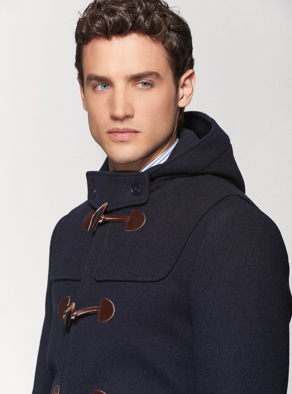 Hooded duffle coat in wool blend | GutteridgeUS |  catalog-gutteridge-storefront Uomo