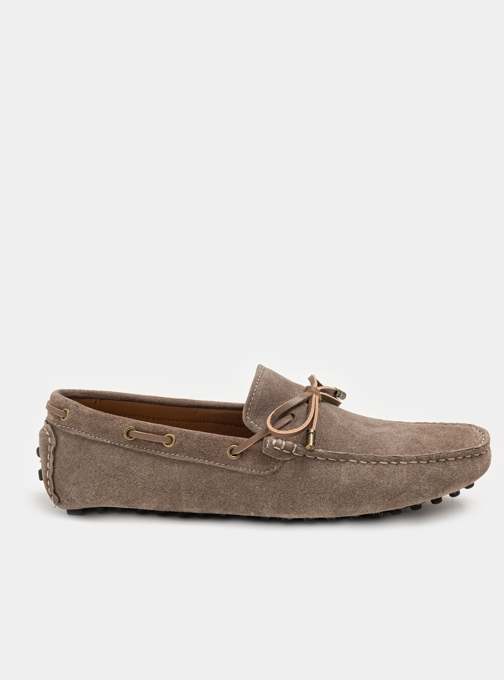 Suede boat moccasins