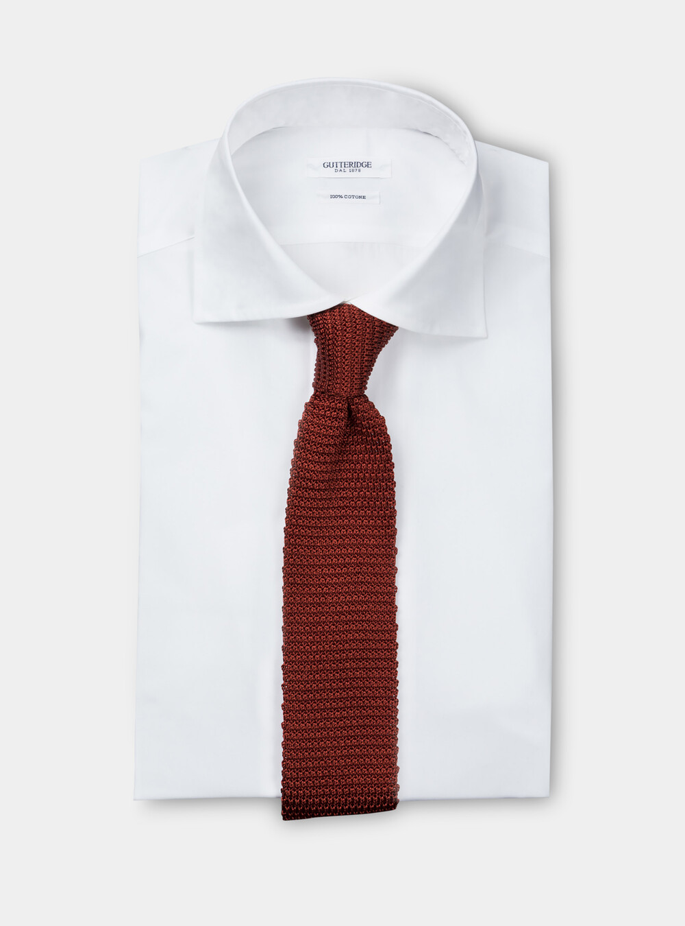 Cravate en tricot 100% soie