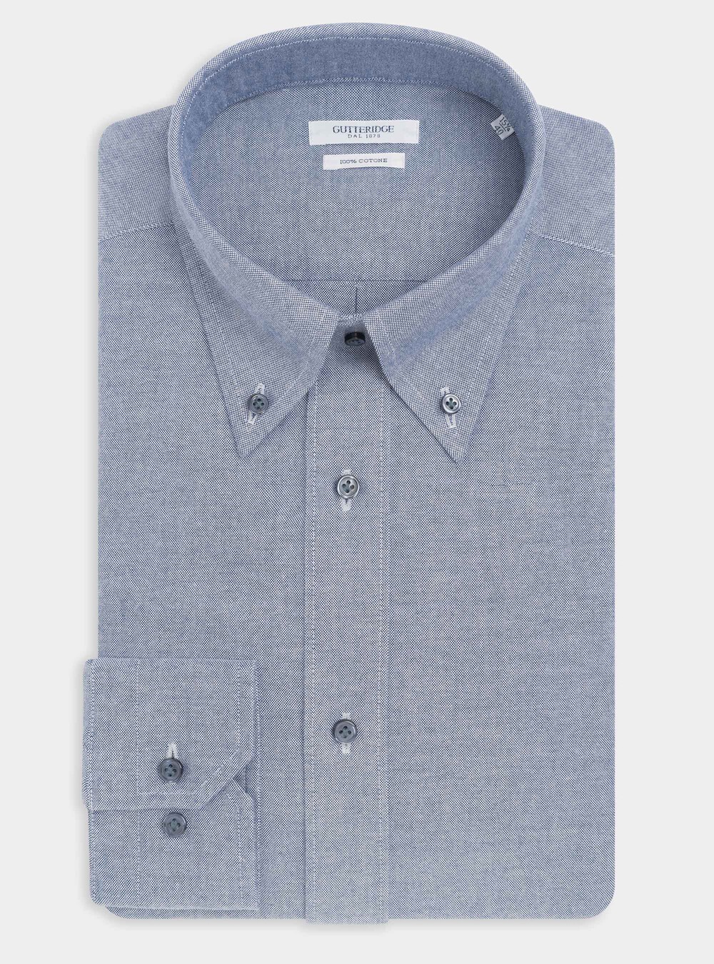 Button-down collar shirt in oxford cotton | GutteridgeUS | Men's Shirts