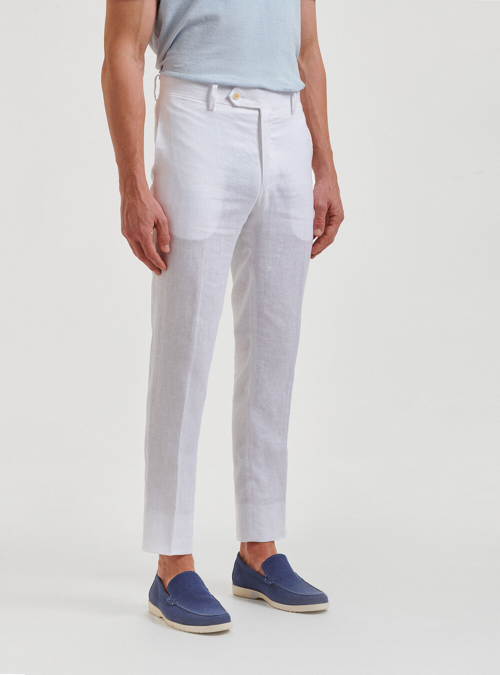 Pantalon de costume en lin pur | GutteridgeEU |  catalog-gutteridge-storefront Uomo