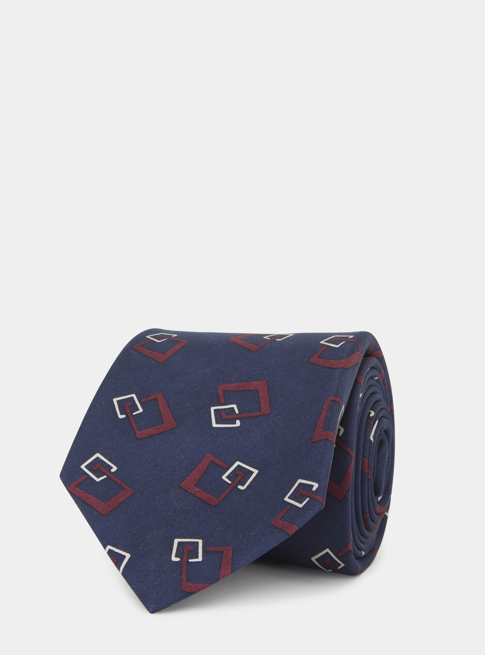 Cravatta in seta a fantasia geometrica | Gutteridge | Cravatte Uomo