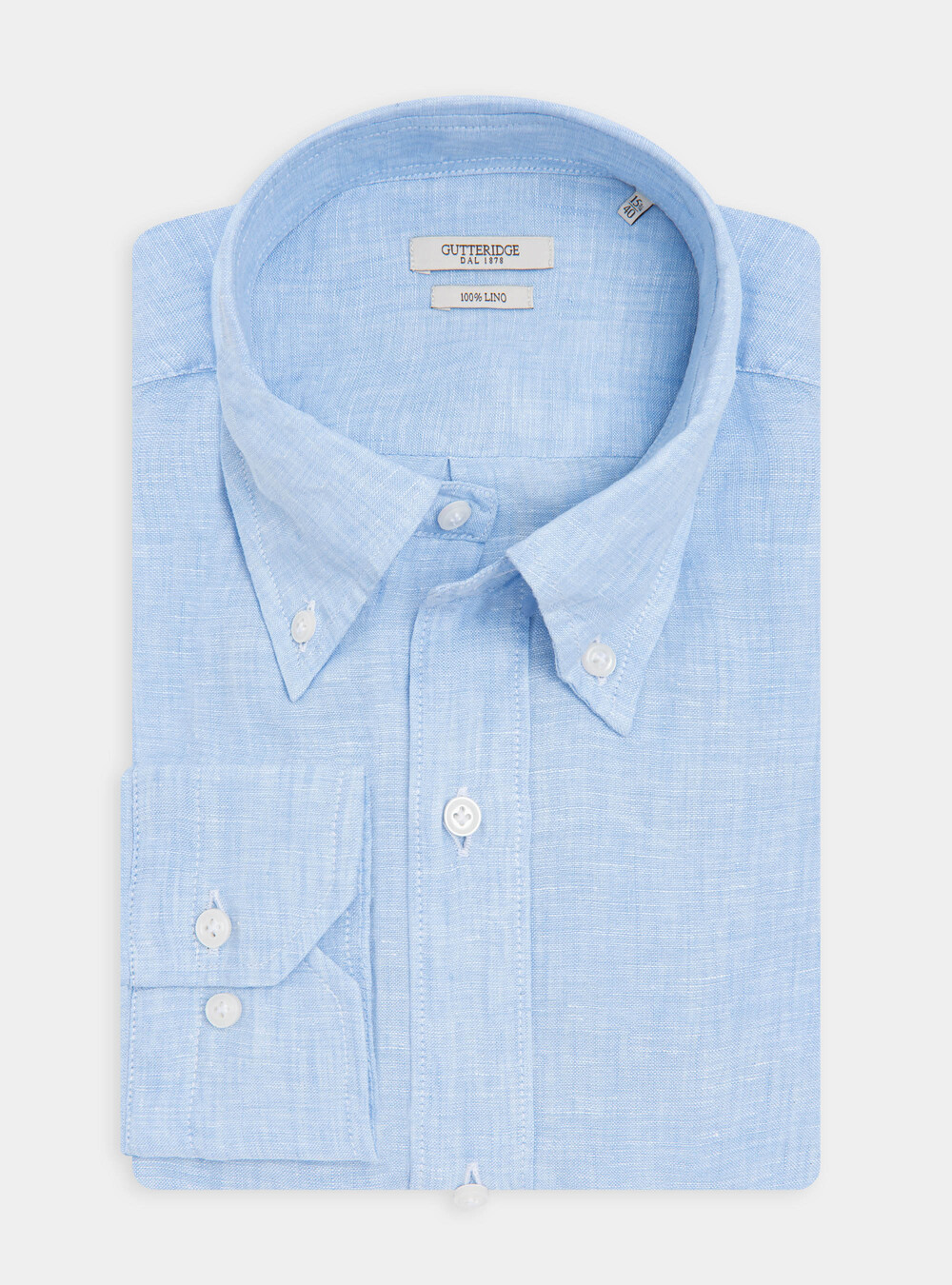 Camicia collo button down in puro lino | Gutteridge | Camicie Uomo