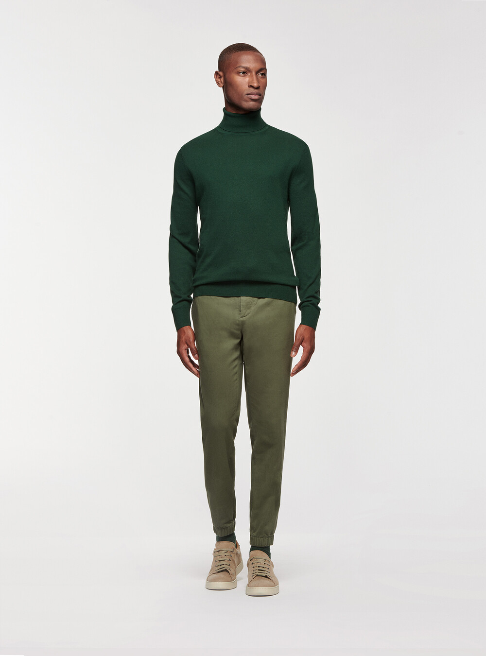 Silk and cashmere cotton turtleneck | Gutteridge | Men's Sweaters