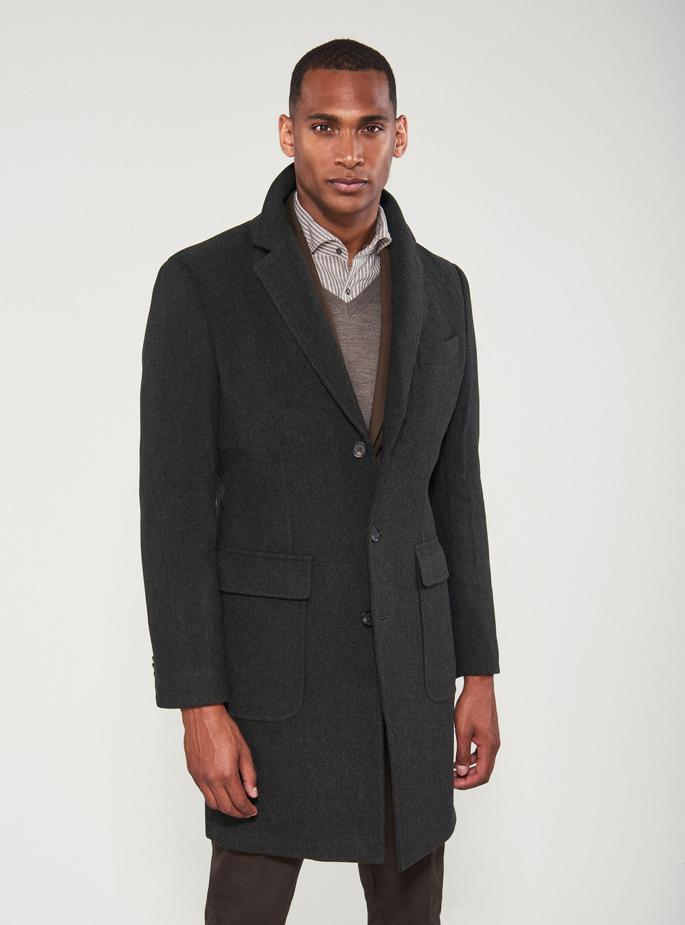 Pure wool single-breasted coat | GutteridgeUS | Coats Uomo