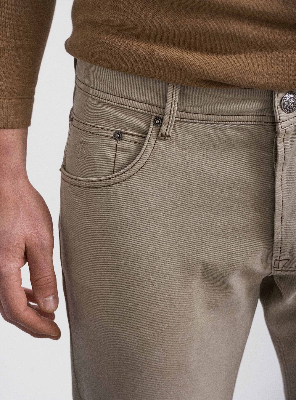 Pantaloni tipo denim 5 tasche in cotone | Gutteridge | Pantaloni Uomo