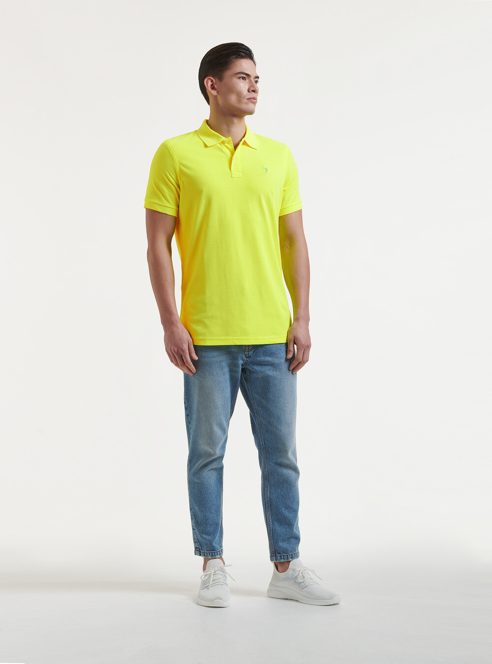 Fluorescent piqué polo shirt with embroidery | GutteridgeUS |  catalog-gutteridge-storefront Uomo