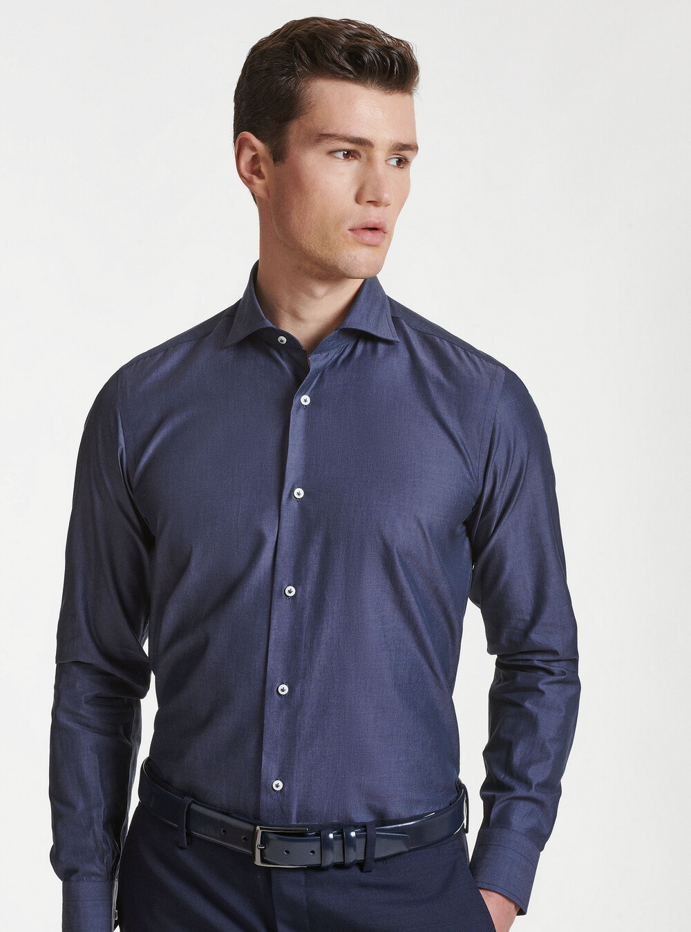 Camicia slim fit in cotone fil a fil | Gutteridge |  catalog-gutteridge-storefront Uomo