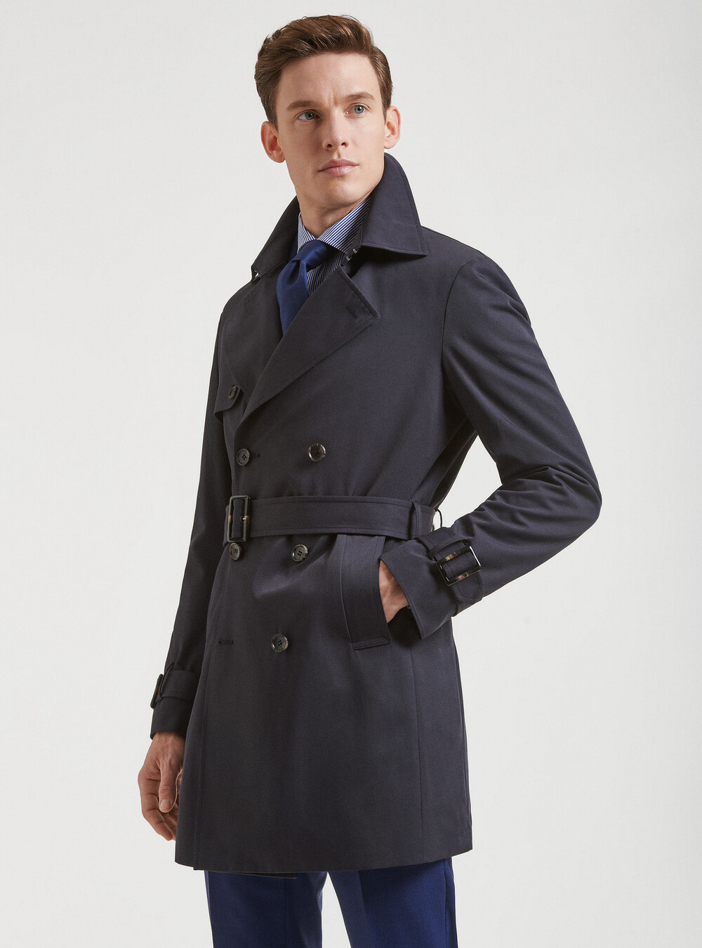 Double-breasted twill trench coat | GutteridgeEU |  catalog-gutteridge-storefront Uomo