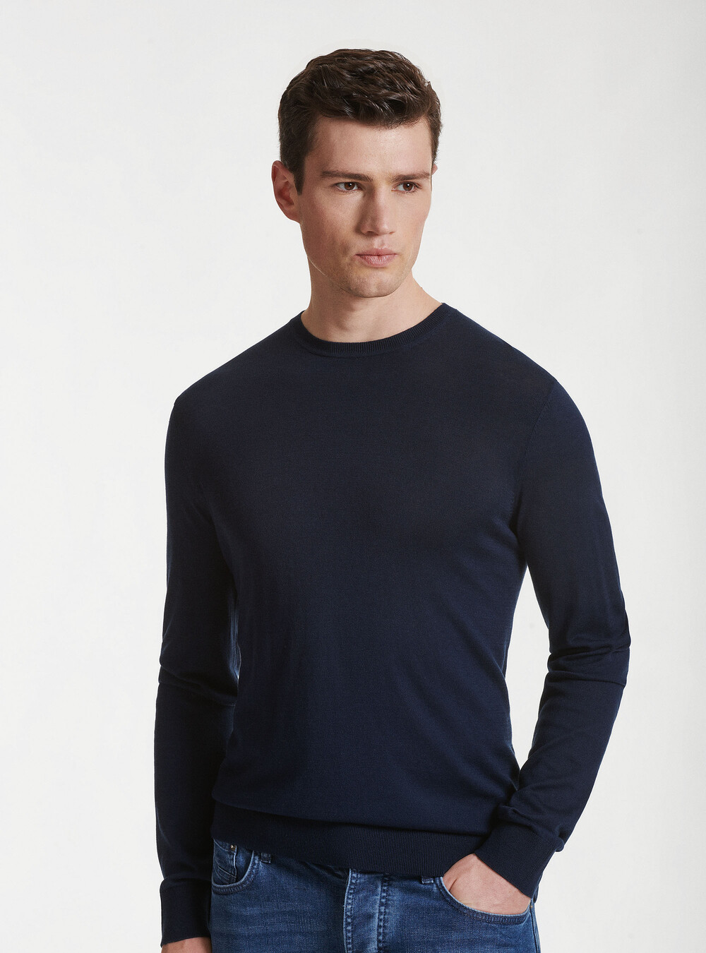 Silk and cotton crew-neck sweater | GutteridgeUS | Clothing Uomo