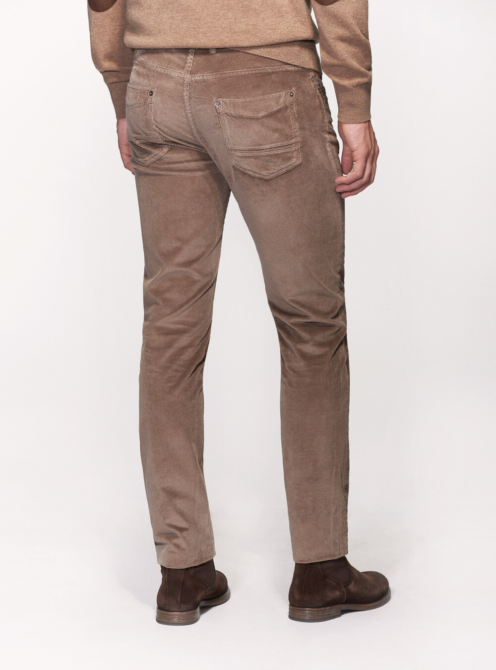 Five-pocket trousers in stretch cotton velvet | GutteridgeUS | Trousers Uomo
