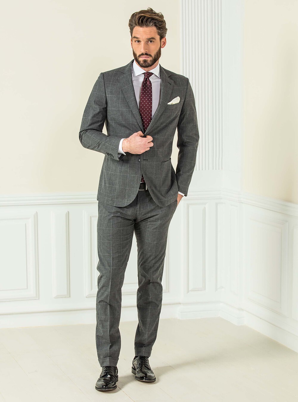 Checked cotton suit | GutteridgeEU | catalog-gutteridge-storefront Uomo