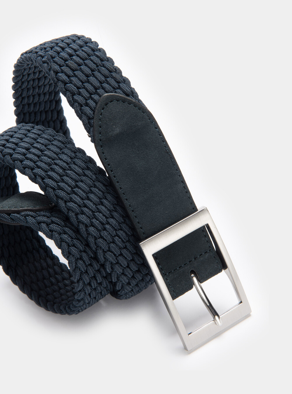 Cintura intrecciata elastica con finiture in suede | GutteridgeEU |  Accessori Uomo