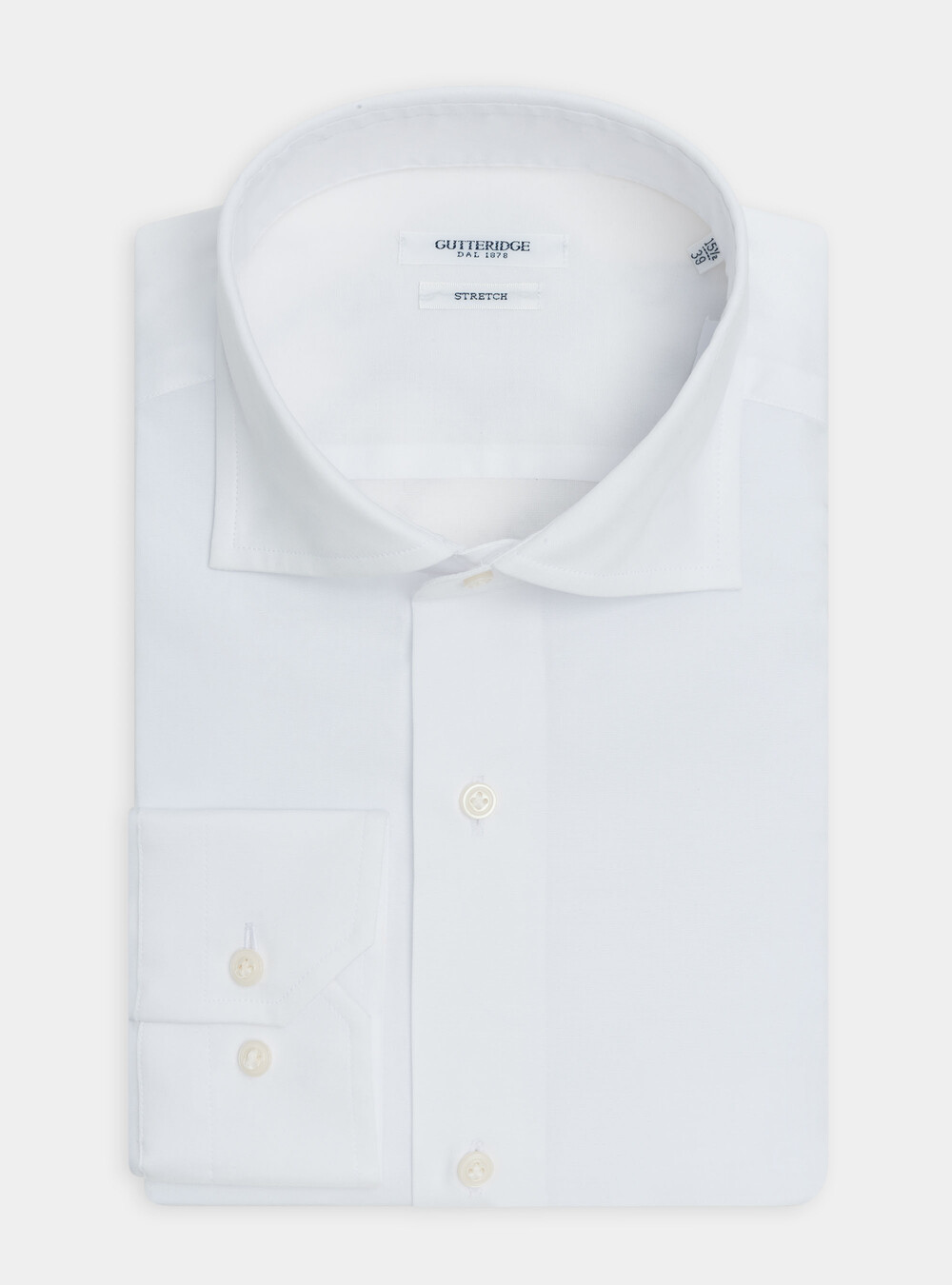 Camicia collo semi francese in popeline stretch | GutteridgeEU | catalog- gutteridge-storefront Uomo