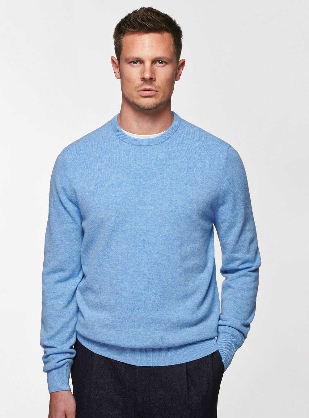 Maglia girocollo in lana lambswool e cashmere | Gutteridge |  catalog-gutteridge-storefront Uomo