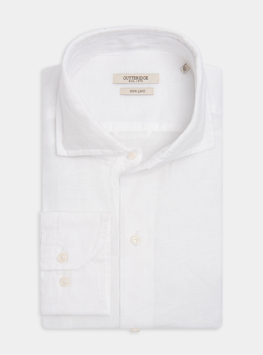 French collar shirt in pure linen | GutteridgeEU | Uomo