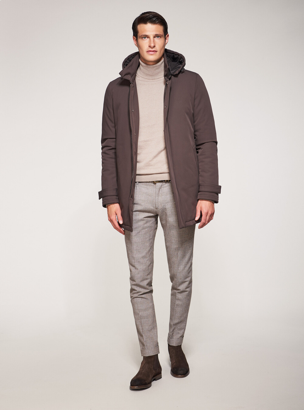Hooded technical fabric jacket | GutteridgeUS |  catalog-gutteridge-storefront Uomo