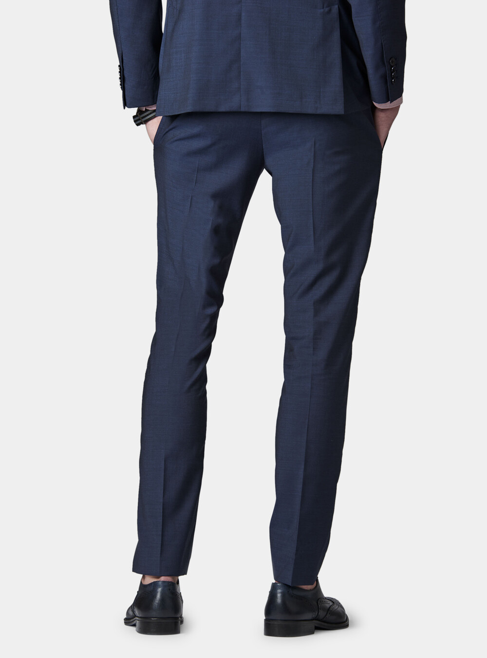Super wool 100 micro texture suit trousers | GutteridgeEU | Trousers Uomo