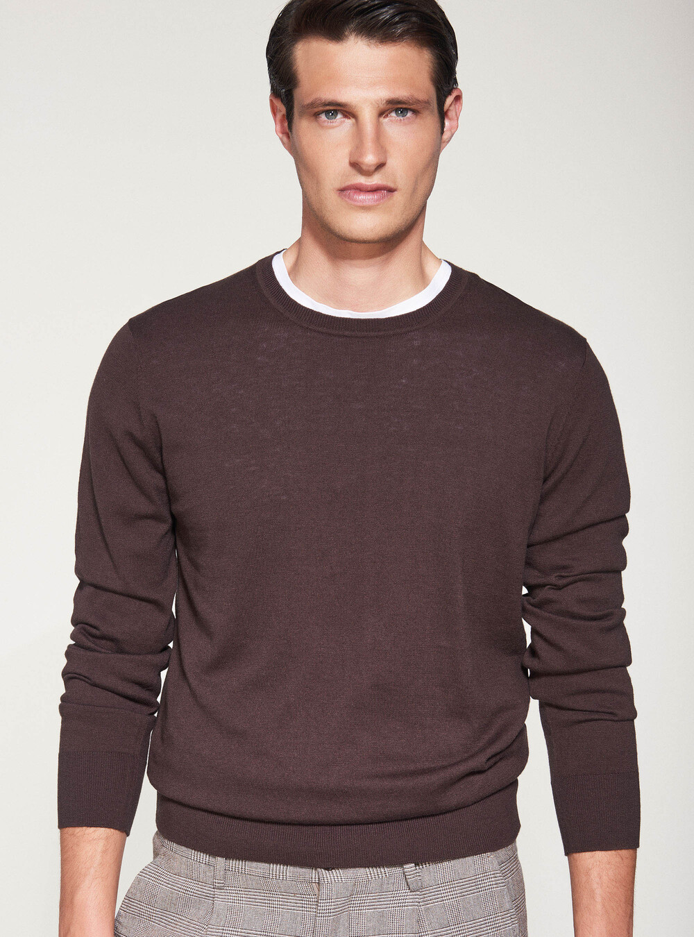 Round-neck cotton silk and cashmere sweater | GutteridgeUS | Sweaters Uomo