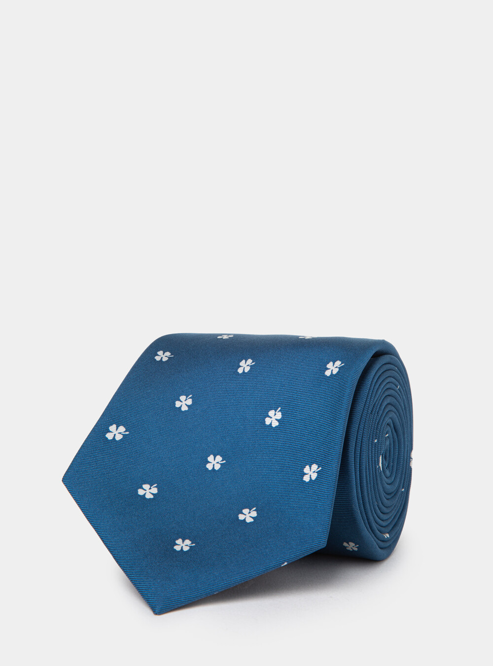 Cravatta in seta stampa quadrifoglio | Gutteridge | Cravatte Uomo