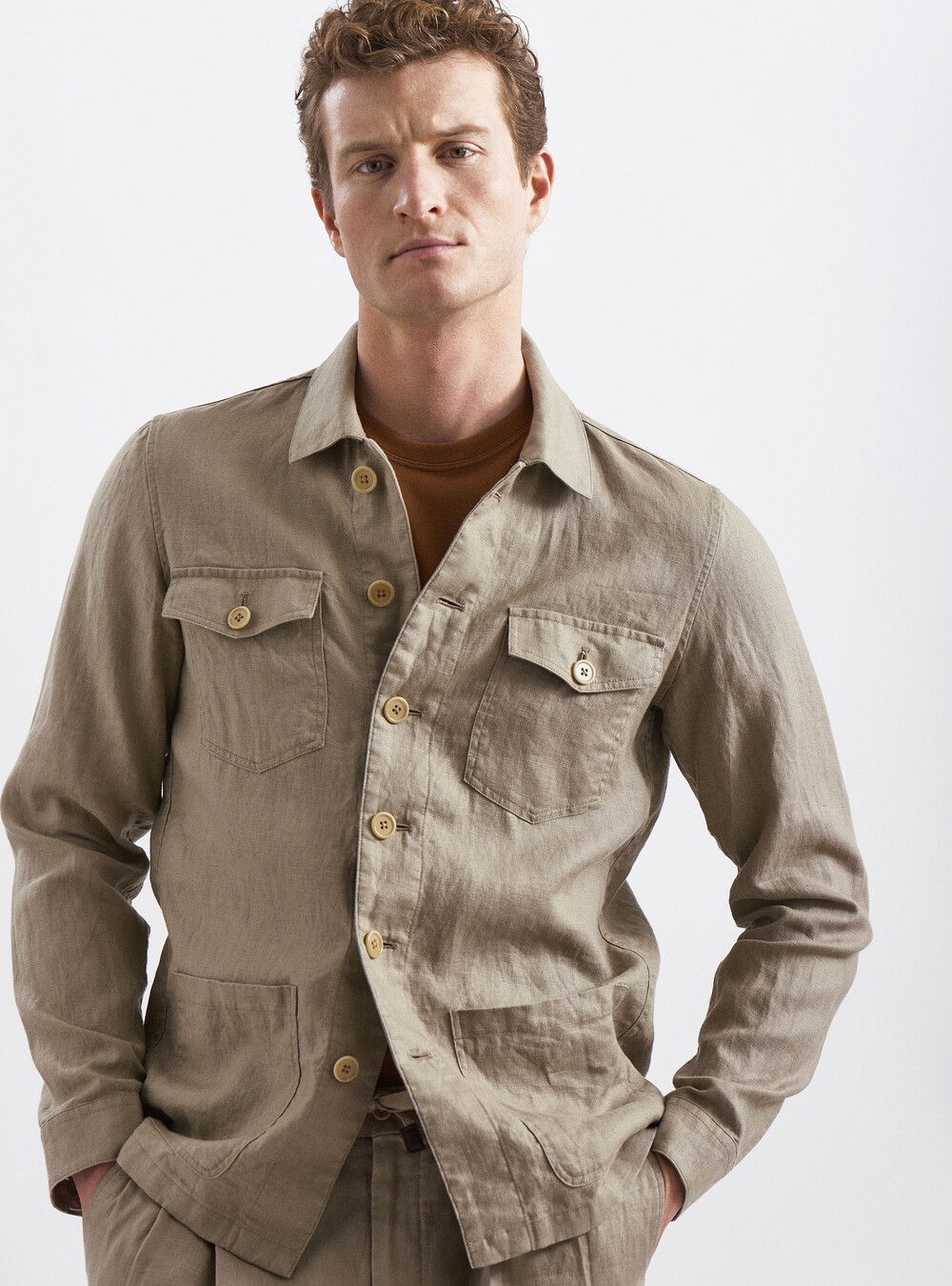 Giacca camicia in 100% lino | Gutteridge | SALDI ESTIVI Uomo