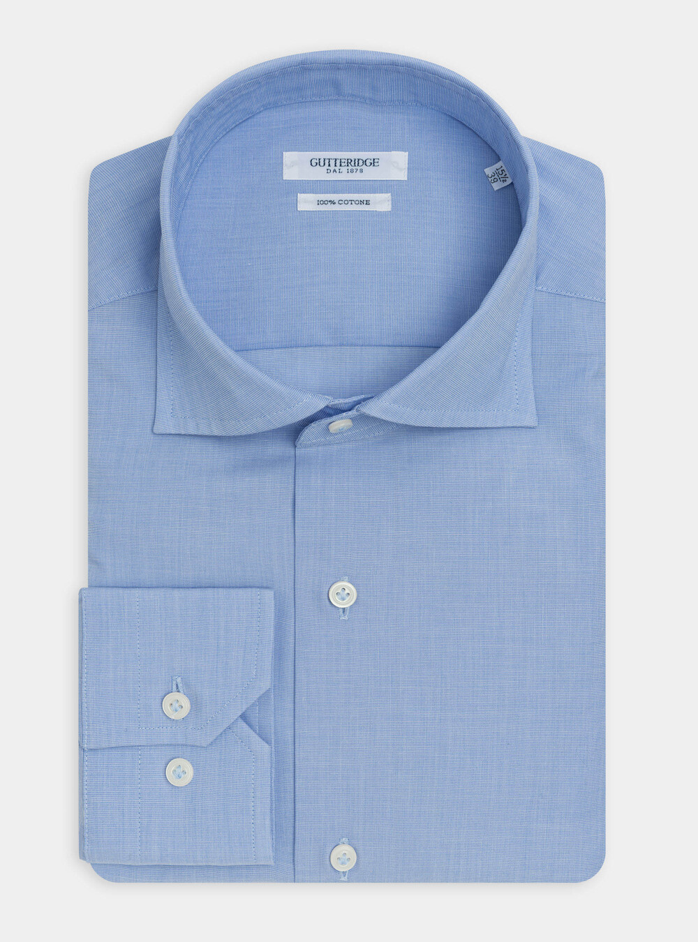 Slim fit cotton fil a fil shirt | GutteridgeUS | Men's Shirts