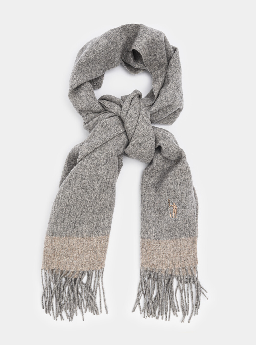 Sciarpa in lana cashmere con bordino a contrasto | GutteridgeEU | Sciarpe  Uomo