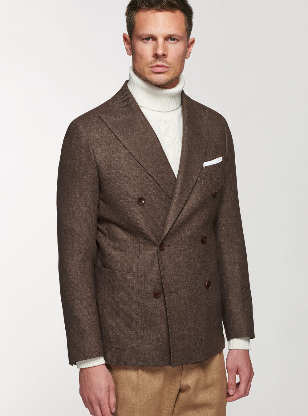 Giacca doppiopetto in flanella di lana Duemilagori | Gutteridge |  catalog-gutteridge-storefront Uomo