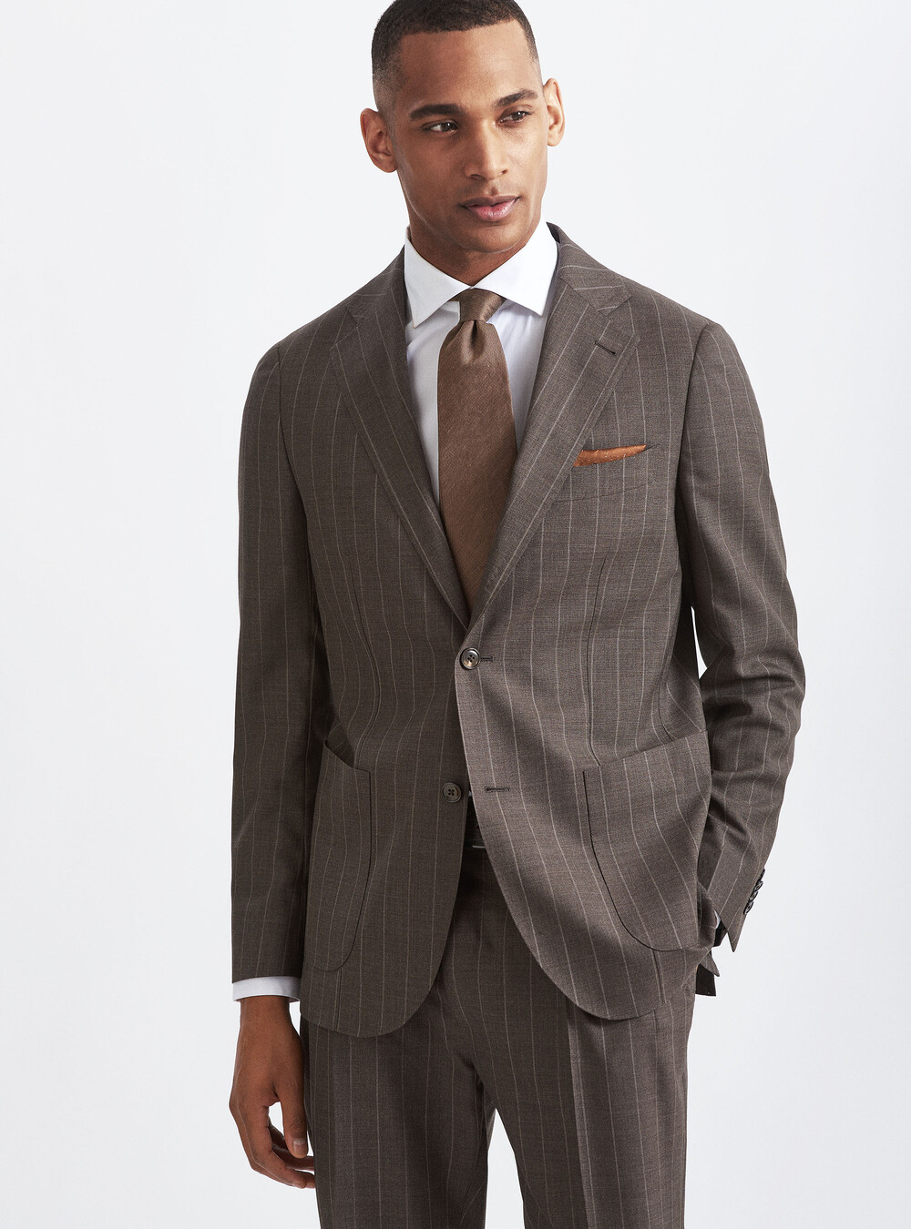Suit blazer in pure wool pinstripe fabric Vitale Barberis Canonico