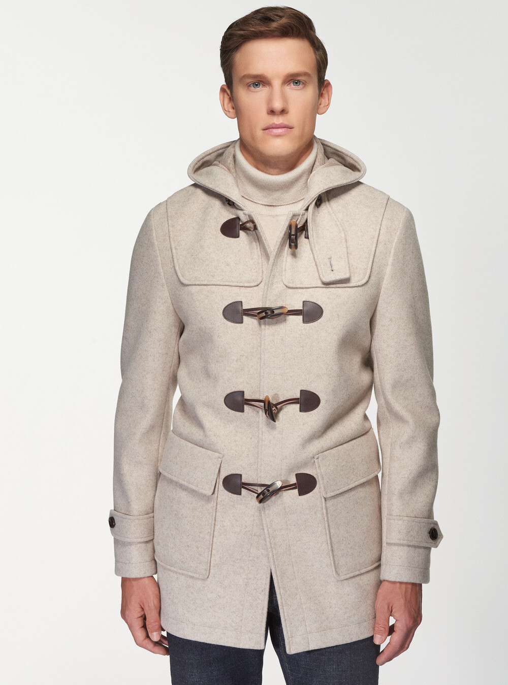 Manteau à capuche en laine mélangée | GutteridgeEU | Manteaux Uomo