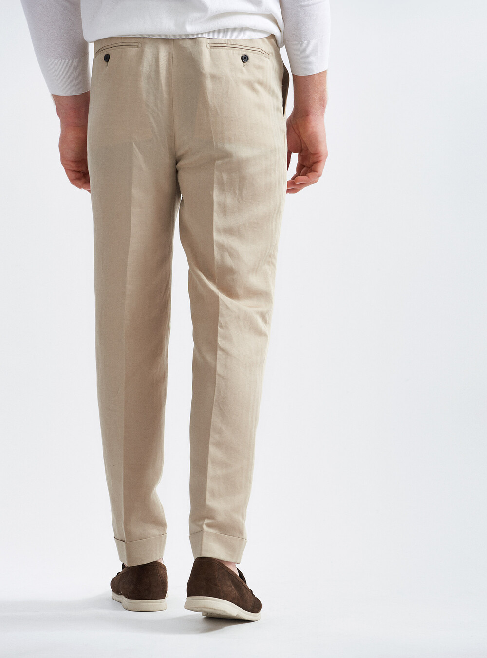 Pantalon de costume en lin mélangé | GutteridgeEU |  catalog-gutteridge-storefront Uomo