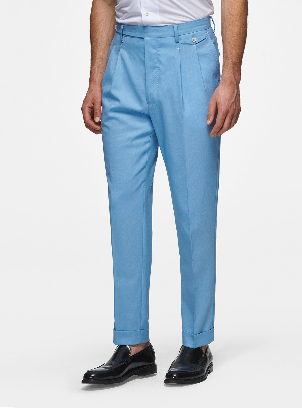 Pantaloni con pince in pura lana | Gutteridge | New In Uomo
