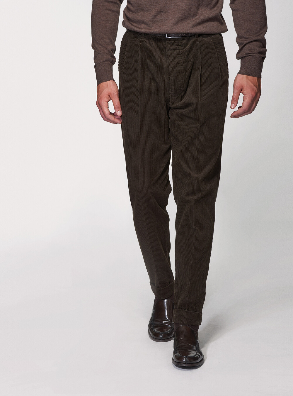 Pantaloni doppia pince in velluto di cotone | GutteridgeEU | catalog- gutteridge-storefront Uomo