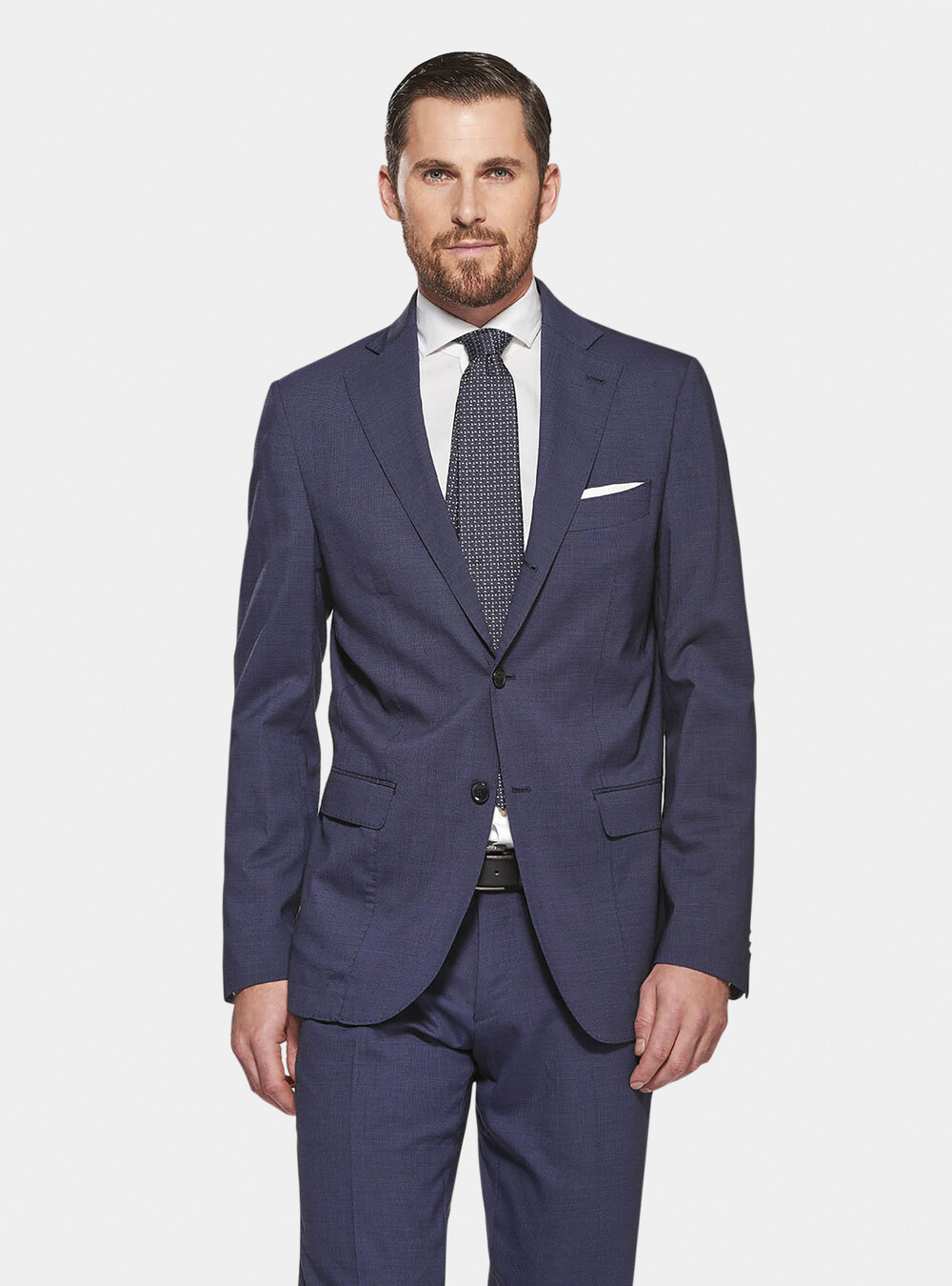 Cool wool and micro patterns suit