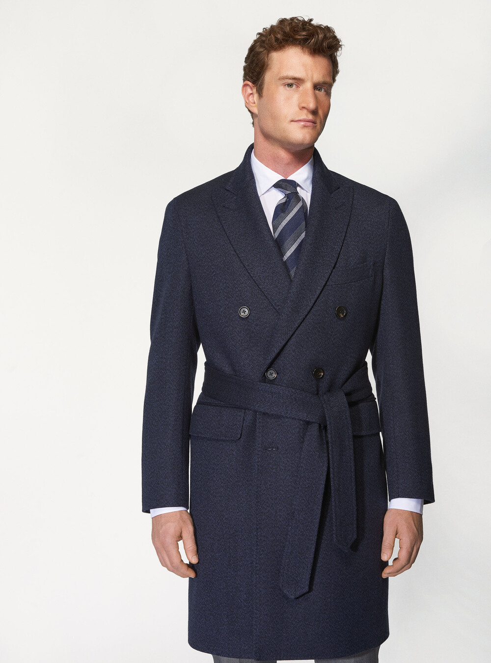 Cappotto doppiopetto in lana con cintura | Gutteridge |  catalog-gutteridge-storefront Uomo