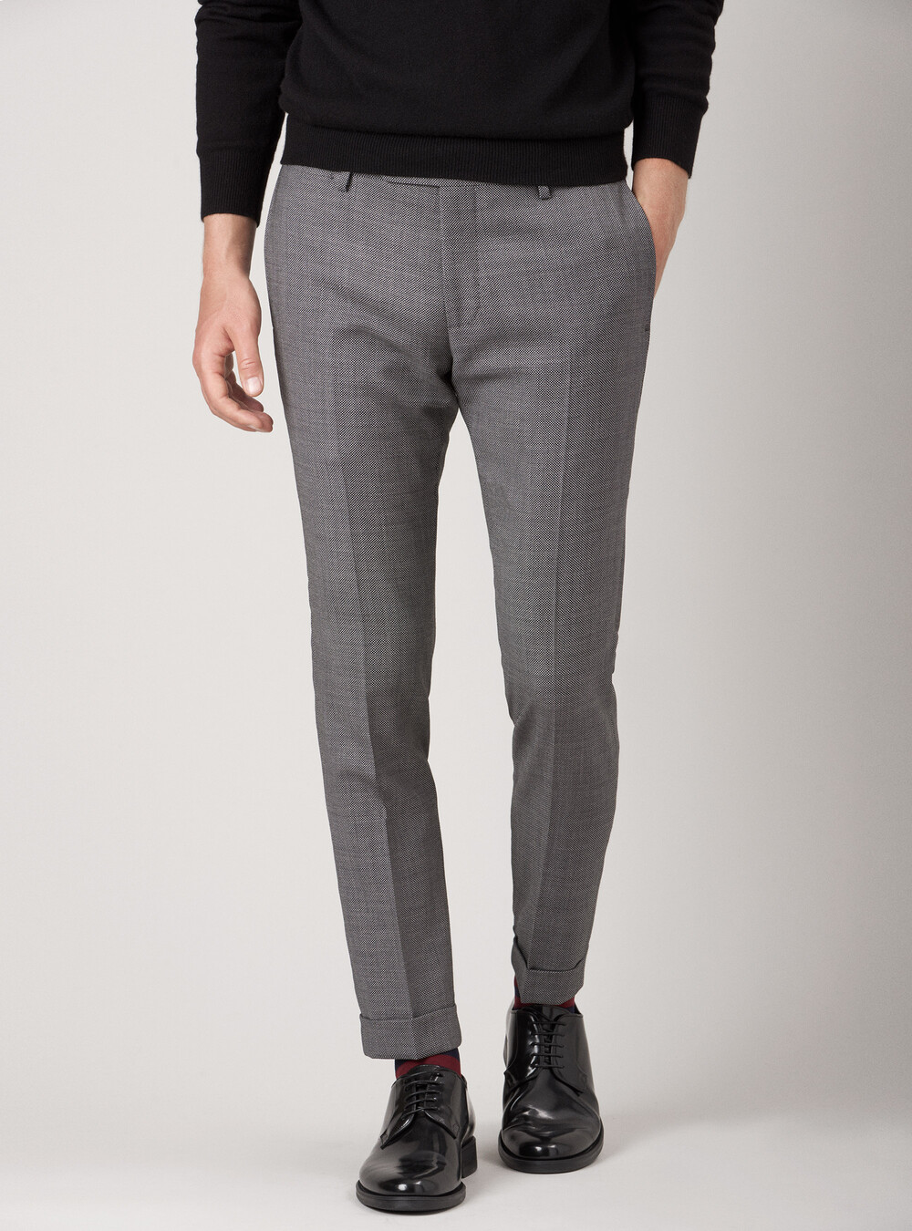 Pantaloni per abito occhio di pernice in pura lana | Gutteridge | Special  Prices Uomo
