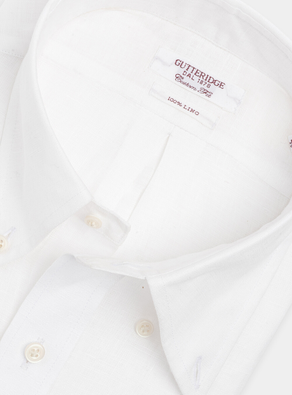 Camicia custom in puro lino con collo button down | GutteridgeEU | Camicie  Uomo