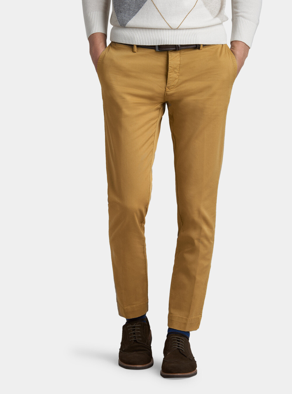 Stretch cotton twill chino trousers | GutteridgeUS | catalog-gutteridge-storefront  Uomo